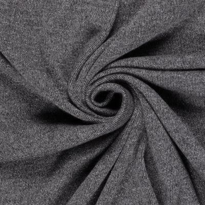 Tissu Maille Jersey Lurex uni Noir - Par 10 cm
