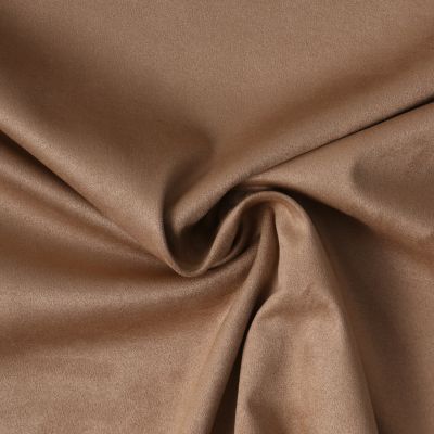 Tissu Suédine extensible  Elora aspect daim uni Beige - Par 10 cm