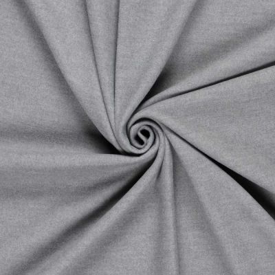 Tissu Drap de manteau  Cœur de Laine uni Gris - Par 10 cm