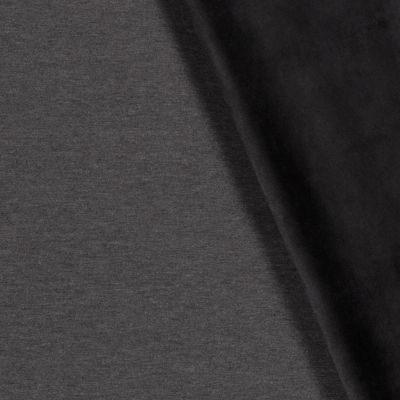 Tissu Jersey Polyviscose envers velours tout doux Noir - Par 10 cm