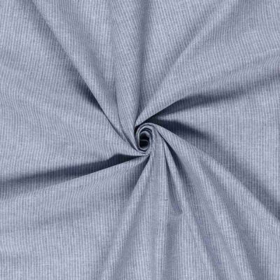 Tissu chambray coton uni Siena Bleu indigo - Par 10 cm