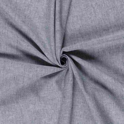 Tissu chambray coton uni Siena Bleu marine - Par 10 cm