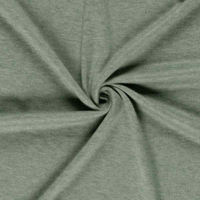 Tissu Jersey Viscose Vert chiné - Par 10 cm
