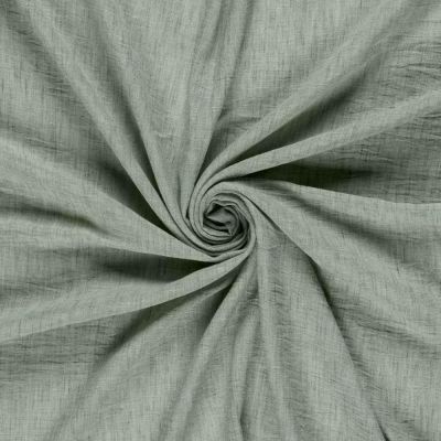 Tissu Polyester aspect Lin uni chiné Vert amande - Par 10 cm