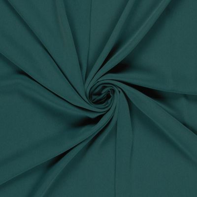 Tissu Crêpe stretch uni Vert canard - Par 10 cm