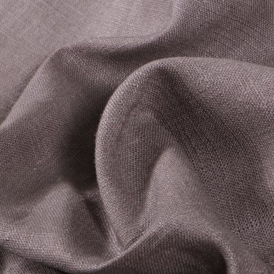 Tissu Ramie Lin uni Gris - Par 10 cm