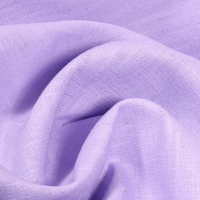 Tissu Ramie Lin uni Lilas - Par 10 cm