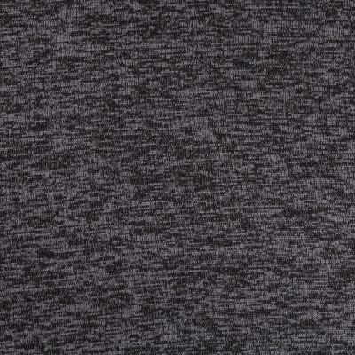Tissu Maille chiné envers tout doux molleton Anthracite chiné - Par 10 cm