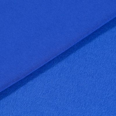 Tissu Molleton Sweat uni Bleu roi - Par 10 cm