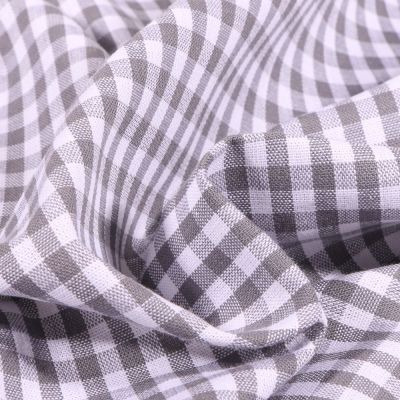 Tissu Vichy Petits carreaux 5 mm Gris - Coupon de 3 mètres