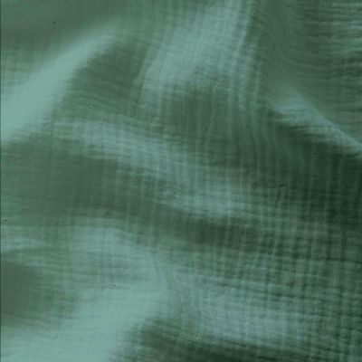 Tissu Double gaze uni Eucalyptus - Par 10 cm