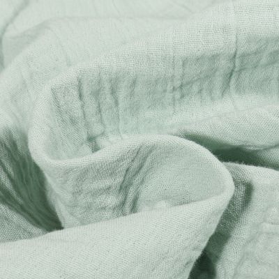 Tissu Double gaze grande largeur uni Vert menthe - Par 10 cm