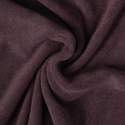 Tissu Jersey Velours Eponge Lua uni Marron foncé - Par 10 cm