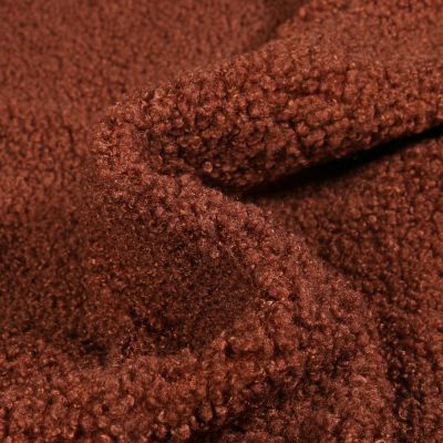 Tissu Fausse fourrure Teddy Bouclettes Camille Cacao - Par 10 cm