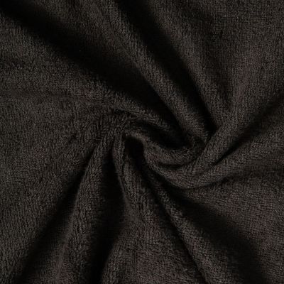 Tissu Micro Eponge Bambou Moélia uni sur fond Noir - Par 10 cm