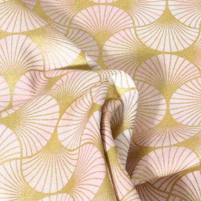 Tissu coton imprimé  Golden Vibes Robert Kaufman Fleuris sur fond Crème - Par 10 cm