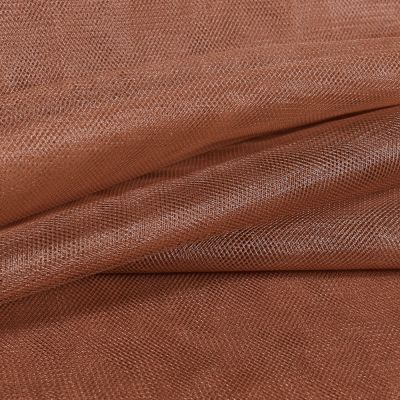 Tissu Tulle souple grande largeur uni Marron - Au mètre