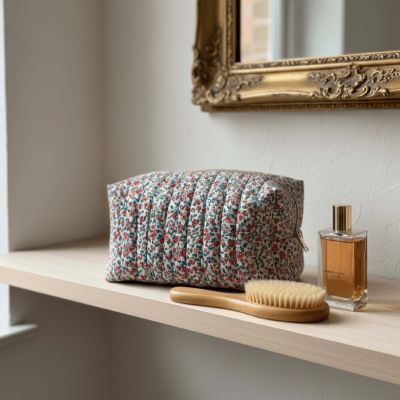 Kit Couture Craftine Trousse de toilette matelassée Sweet Flower