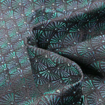 Tissu Jacquard Arcade Vert émeraude - Par 10 cm