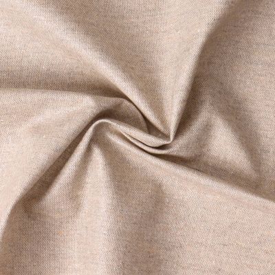 Tissu Toile de Coton enduite Mistraline aspect Lin uni Beige - Par 10 cm