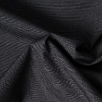 Tissu Imperméable spécial extérieur intensif uni Noir - Par 10 cm