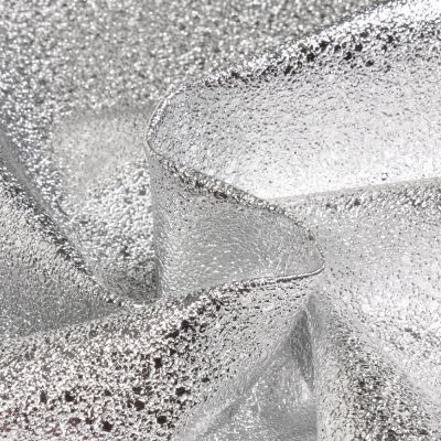Tissu Simili cuir Rocks Argent - Par 50 cm