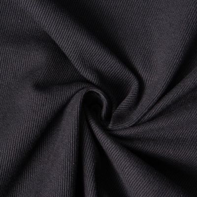 Tissu Coton Sergé d&#039;ameublement Sisal uni Noir - Par 10 cm