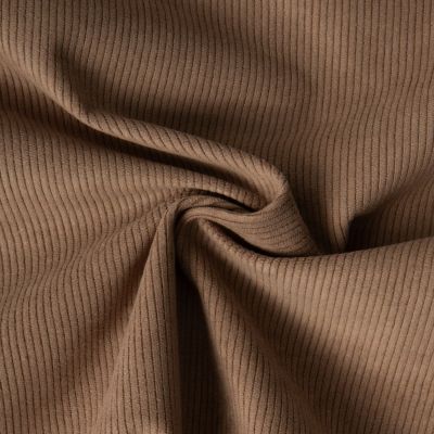 Tissu Velours d&#039;ameublement côtelé Lena Taupe - Par 10 cm