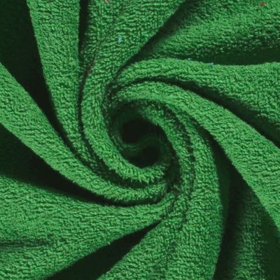 Tissu Eponge légère 340 g/m² uni Vert golf - Par 10 cm