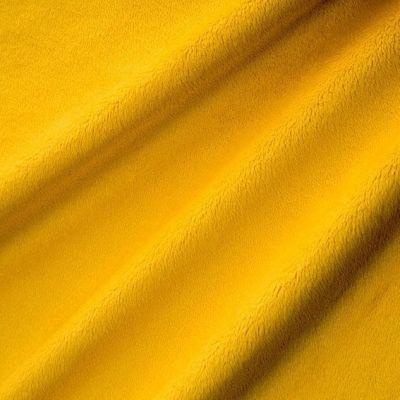 Tissu Minky Ultra doux Ras Jaune Canary x10cm