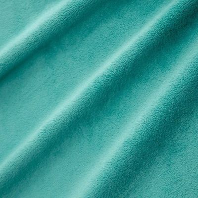 Tissu Minky Ultra doux Ras Bleu Lagon x10cm