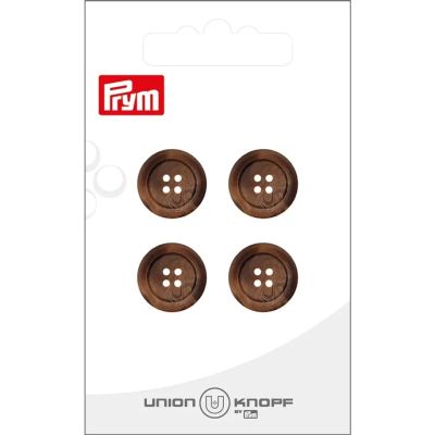 Bouton Prym Paul 15 mm x4 - Marron