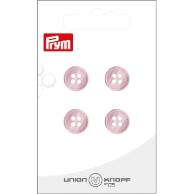 Bouton Prym Marie effet nacré 12 mm x4 - Rose