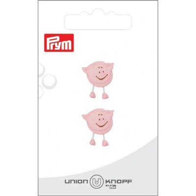 Bouton Prym Cochon 18 mm x2 - Rose