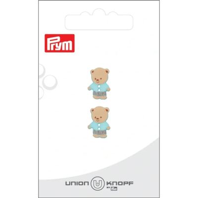 Bouton Prym Ours 15 mm x2 - Bleu clair