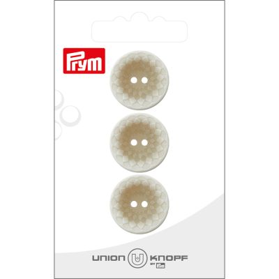 Bouton Prym Géométrique Victoria 20 mm x3 - Ecru