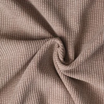 Tissu Velours envers fausse fourrure Camel - Par 10 cm