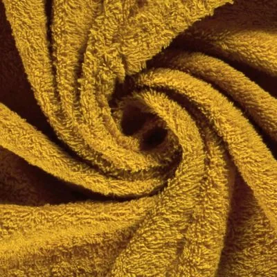 Tissu Eponge légère 340 g/m² uni Moutarde - Par 10 cm