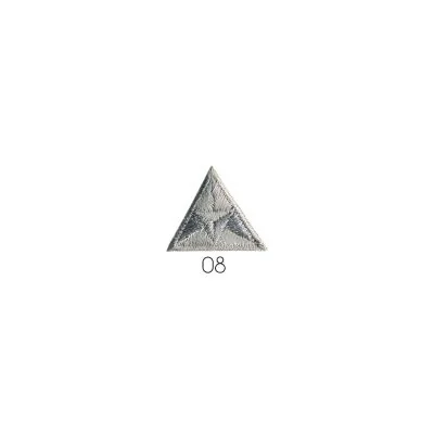 Ecusson Thermocollant Triangle brodé Gris