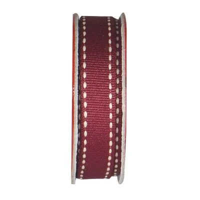 Ruban surpiqué Violet - bobinette 2m