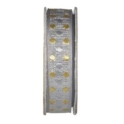 Ruban pois Argent - bobinette 2m