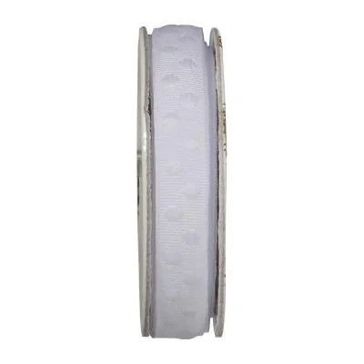 Ruban pois Blanc - bobinette 2m