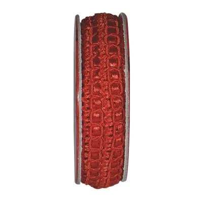 Ruban épi lurex Rouge - bobinette 2m