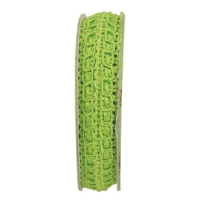 Ruban épi lurex Vert - bobinette 2m