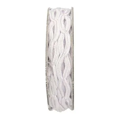 Cordon forme chaine Blanc - bobinette 2m