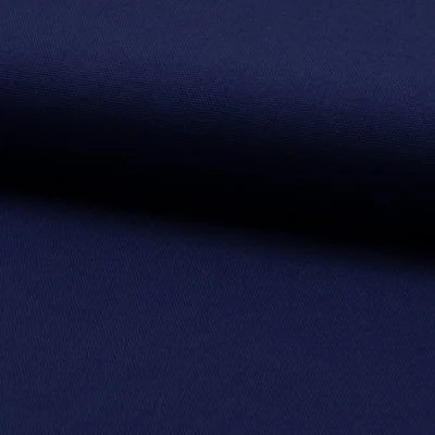 Tissu Coton Sergé d&#039;ameublement uni Denim - Par 10 cm