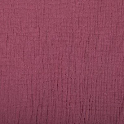 Tissu Double gaze de coton uni Bourgogne foncé - Par 10 cm