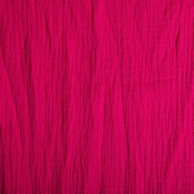 Tissu Double gaze de coton uni Fuchsia - Par 10 cm