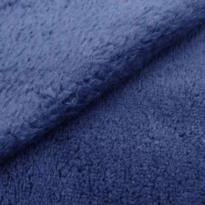 Tissu Doudou uni Bleu marine x10cm