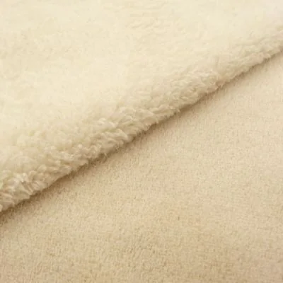 Tissu Doudou uni Beige clair x10cm